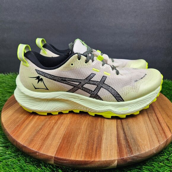 Asics Womens Gel Trabuco 12 Oatmeal Black Running Shoes Sneakers Size 8 1012B605 - Picture 1 of 12